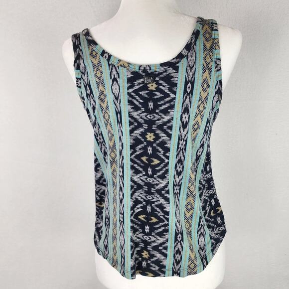 Billabong Tank Top Women S Case Closed Southwestern Print Modal Green Black - Picture 8 of 10